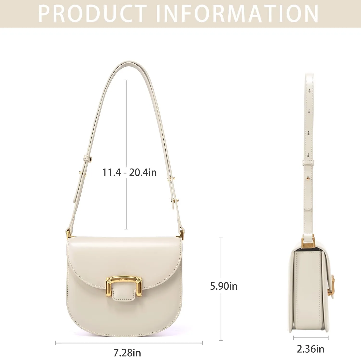 LAFESTIN Small Split Leather Crossbody Purses For Women with Adjustable Strap Shoulder Handbags with Credit Card Slot