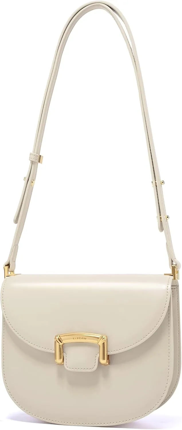 LAFESTIN Small Split Leather Crossbody Purses For Women with Adjustable Strap Shoulder Handbags with Credit Card Slot