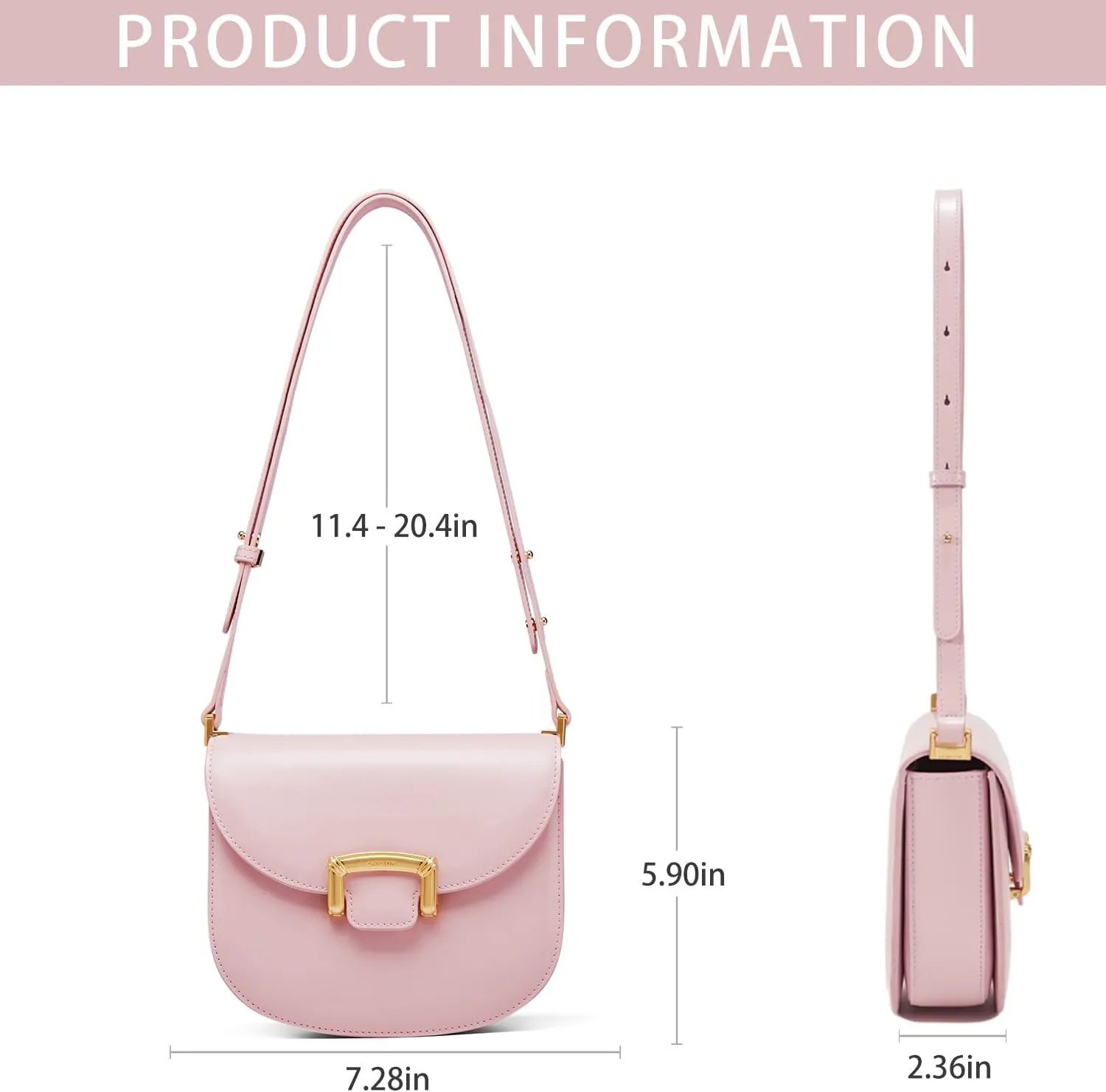 LAFESTIN Small Split Leather Crossbody Purses For Women with Adjustable Strap Shoulder Handbags with Credit Card Slot