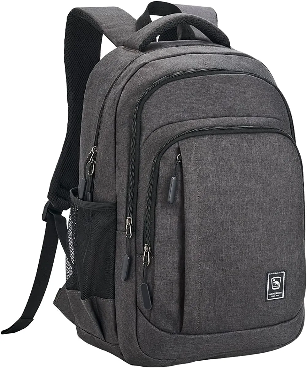 Laptop Backpack for Men Travel Backpack Water-Resistant 15.6 Inch Computer Backpack Work Business Black