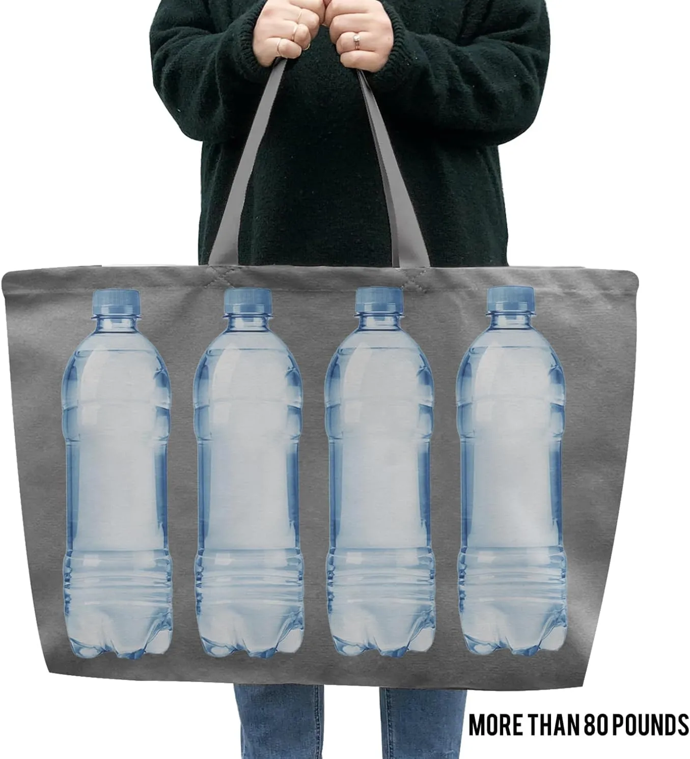 Large Canvas Tote Bag-Extra Big Shopping Beach Totes Bags Reusable Largest Grocery Plain Solid Bag 28"x8"x16"