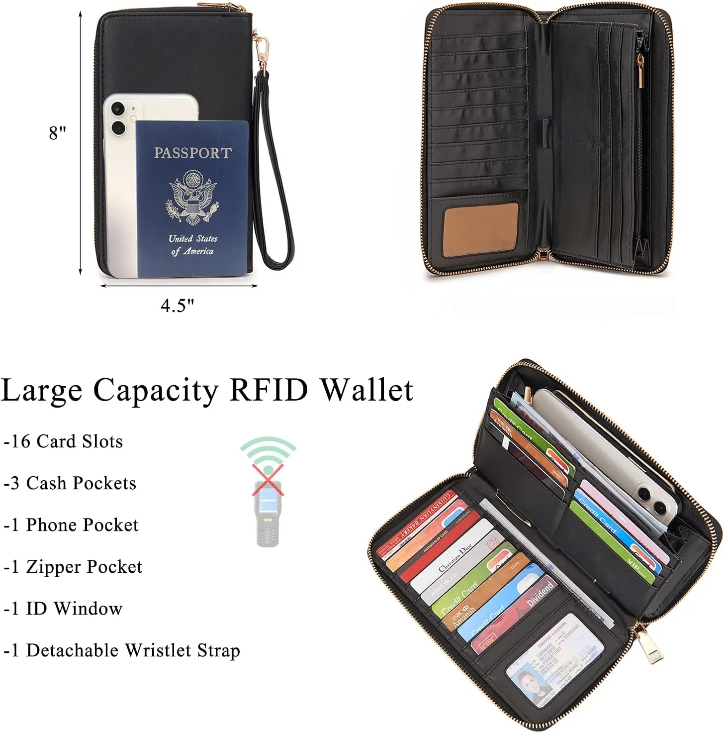 Large Crossbody Bags Ladies Shoulder Handbags Purse and Wallet Set for Women Totes Hobo Purses