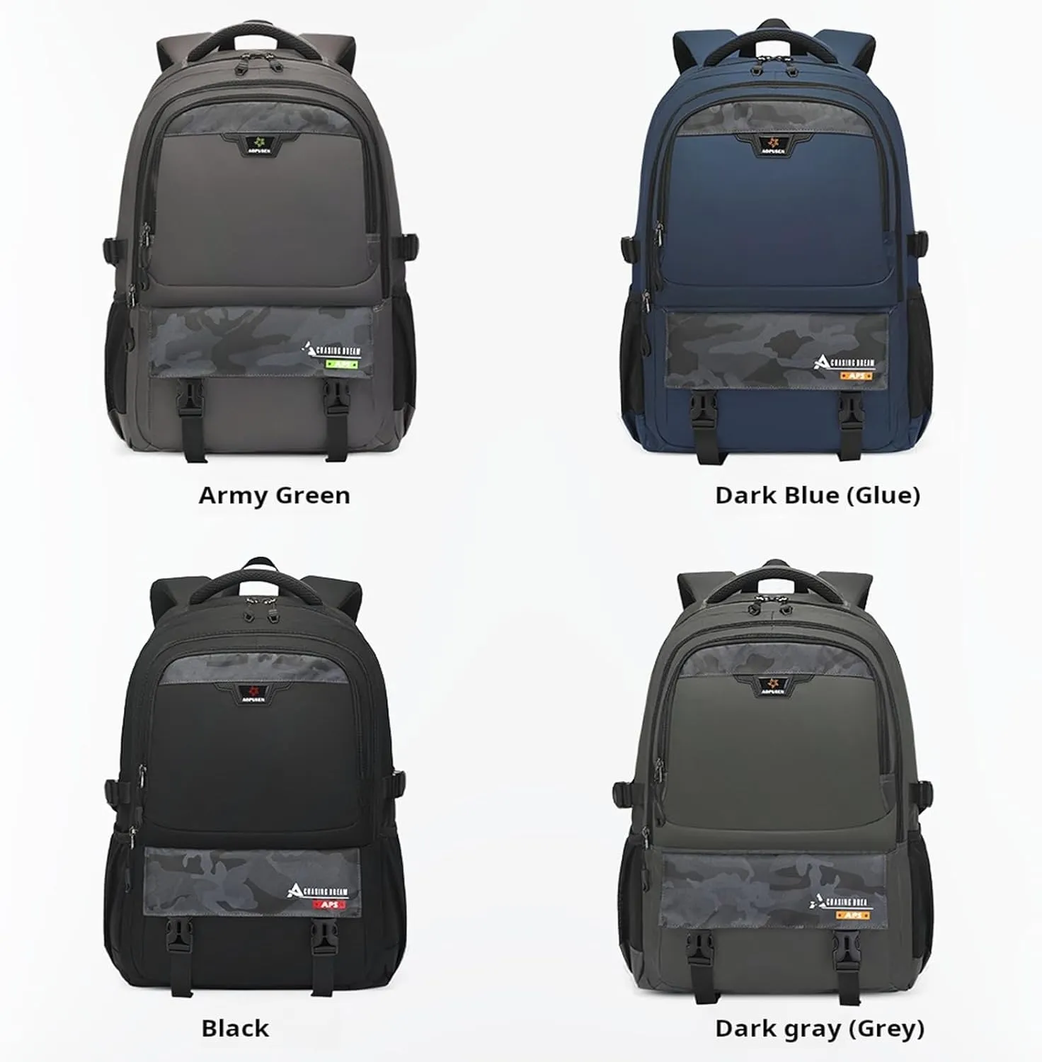 Large Travel Backpack for Men, Waterproof Outdoor Commuter Backpack with Multiple Compartments, Heavy-Duty Work Daypack for Hiking, Business, or Daily Use, Fits 17.3 Inch Laptop(Grey)