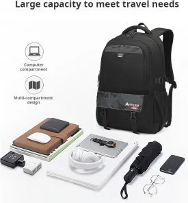 Large Travel Backpack for Men, Waterproof Outdoor Commuter Backpack with Multiple Compartments, Heavy-Duty Work Daypack for Hiking, Business, or Daily Use, Fits 17.3 Inch Laptop(Grey)