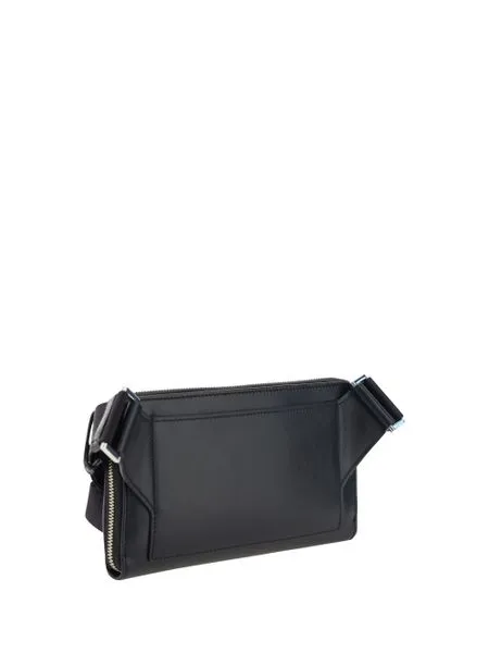 LEATHER TRIANGLE LOGO BELT BAG