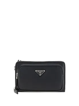LEATHER TRIANGLE LOGO BELT BAG