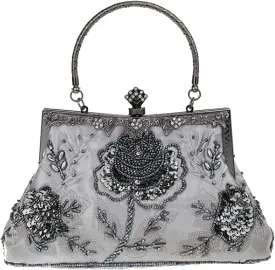 LIFEWISH Wedding Clutch Purses for Women Sequin Purse Beaded Bags