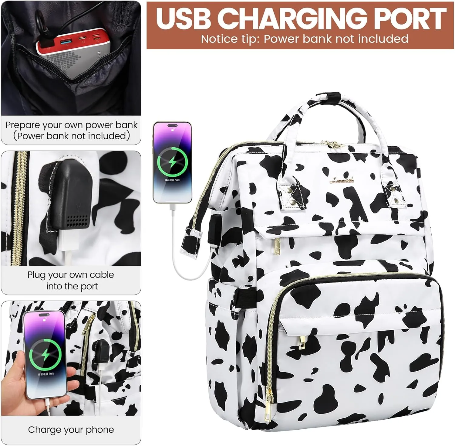 LOVEVOOK Laptop Backpack for Women Teacher Backpacks Nurse Bags,Work Bag Backpack Purse Bag Anti-Theft Travel Backpacks with USB Charging Port,15.6 Inch Backpack for College Business Casual