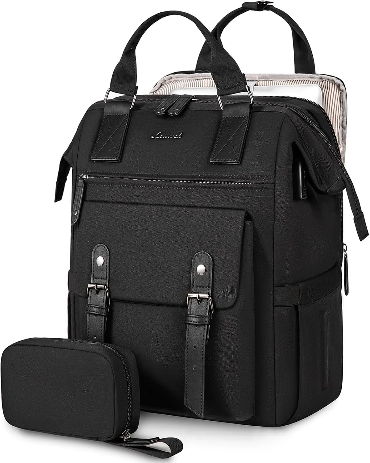 LOVEVOOK Laptop Backpack for Women, Work Backpack with 17 Inch Separate Laptop Compartment, Teacher Nurse Bags College Computer Backpack Purse, Business Travel Bag, Upgraded