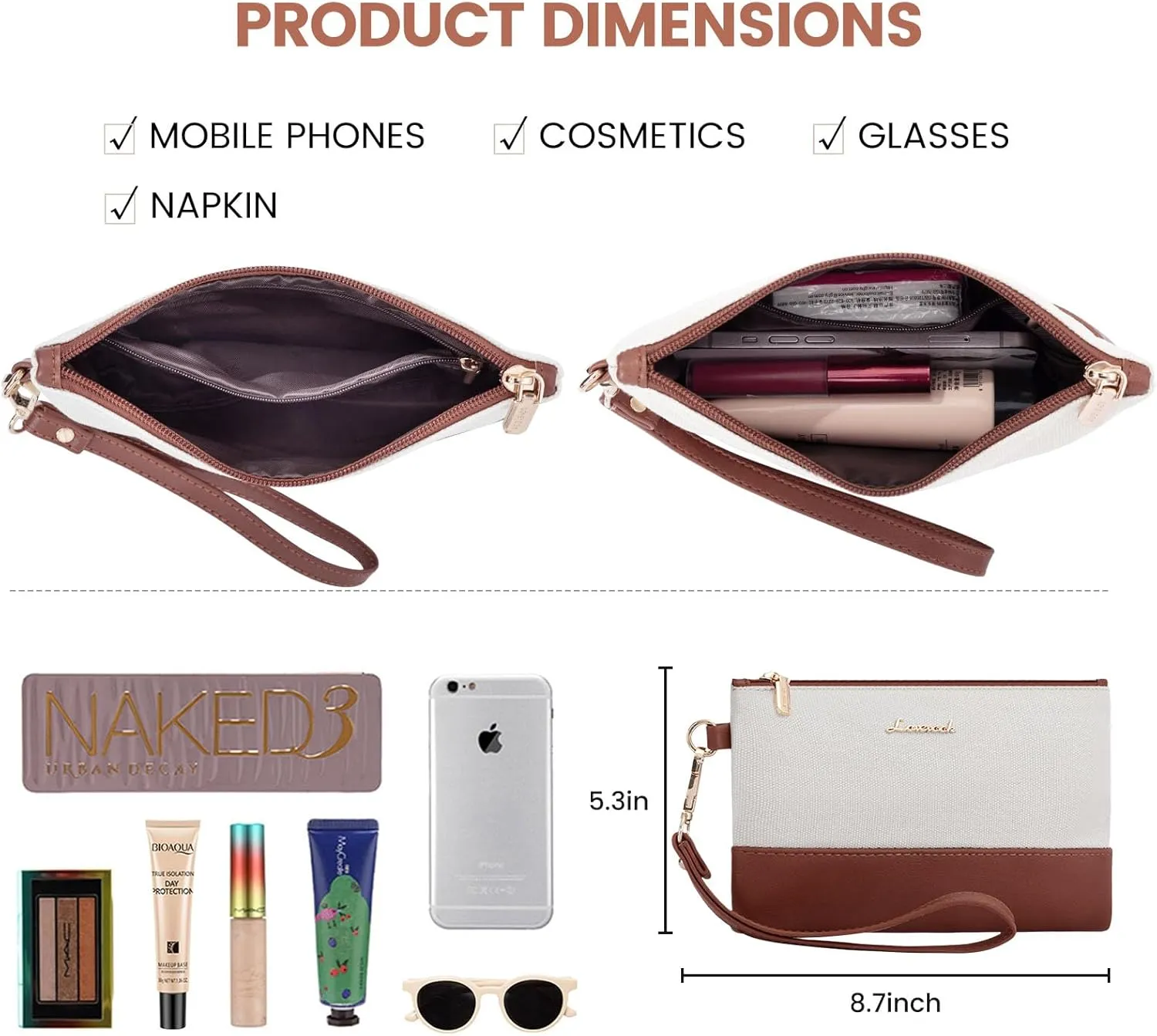 LOVEVOOK Laptop Bag for Women 15.6 inch,Professional Canvas Work Bags Laptop Tote Bag with Cup Holder,Waterproof Laptop Purse Work Tote Computer Briefcase Crossbody Handbag for Teacher Office Travel