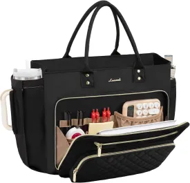 LOVEVOOK Laptop Tote Bag for Women With Large Cup Holder, Work Bags Teacher Nurse Computer Bag, 15.6 Inch Professional Briefcase Business Travel Large Purses Handbag, Diaper Bag With Multi-Pockets