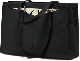 LOVEVOOK Laptop Tote Bag for Women Work, 15.6inch Work Teacher Tote Bag, Large Capacity Computer Briefcase Bags Shoulder Bag for Office Travel
