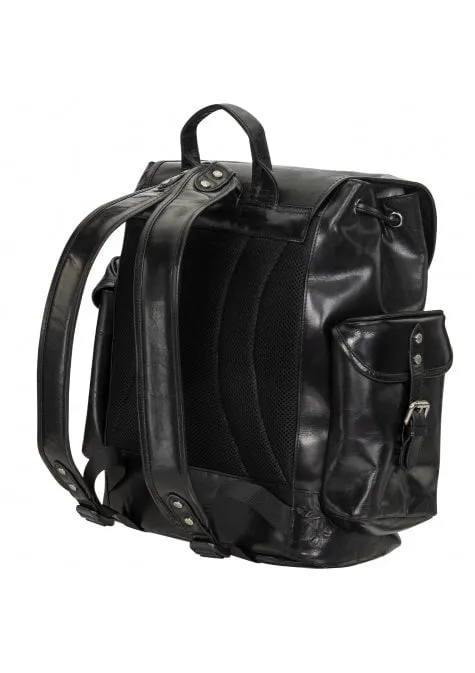 Mancini Buffalo Collection Leather Backpack for 15.6” Laptop and Tablet