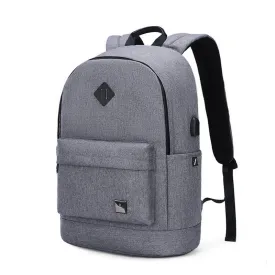 Men's Grey Polyester Backpack