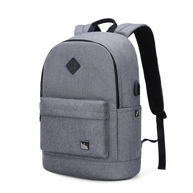 Men's Grey Polyester Backpack
