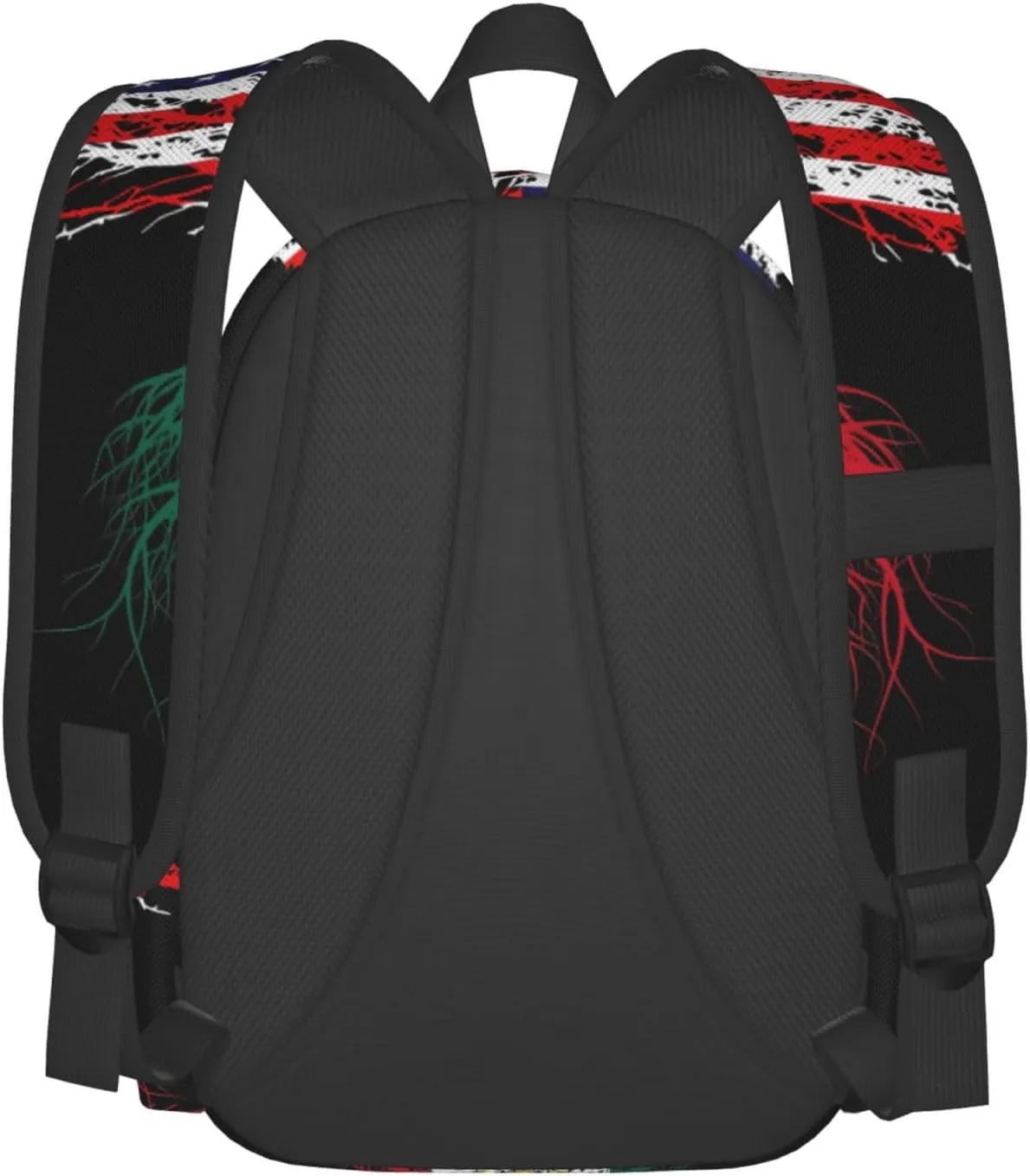 Mexican Mexico American Flag Mexico Grown Mexican Roots Laptop Commuter Backpack Shoulder Bag Casual Back Pack Daypack Bags With Side Pockets For Work Travel Daily Use