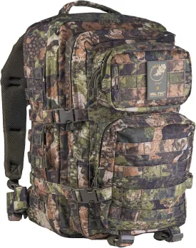 Mil-Tec Unisex Assault Pack - Rugged Durable Lightweight Ergonomic Versatile Tactical Outdoor Camping Hiking Backpack with Adjustable Padded Shoulder Straps & MOLLE Loops, Phantomleaf WASP I Z3A, 36L