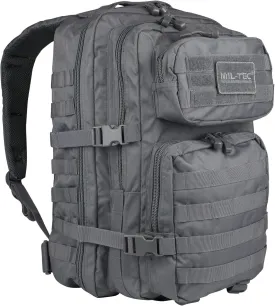 Mil-Tec Unisex Assault Pack - Rugged Durable Lightweight Ergonomic Versatile Tactical Outdoor Camping Hiking Backpack with Adjustable Padded Shoulder Straps & MOLLE Loops, Urban Gray, 36L