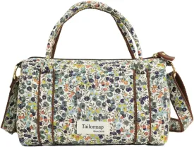 Mini Boston Bag for Women, Handmade Liberty Floral Satchel, Small Lightweight Designer Top Handle Crossbody Purse