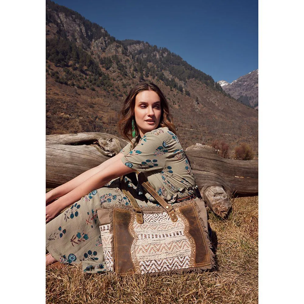 Mittle Tweed Western Tote Shoulder Bag