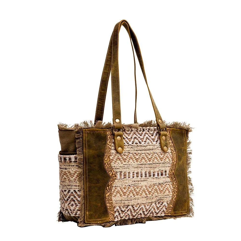 Mittle Tweed Western Tote Shoulder Bag