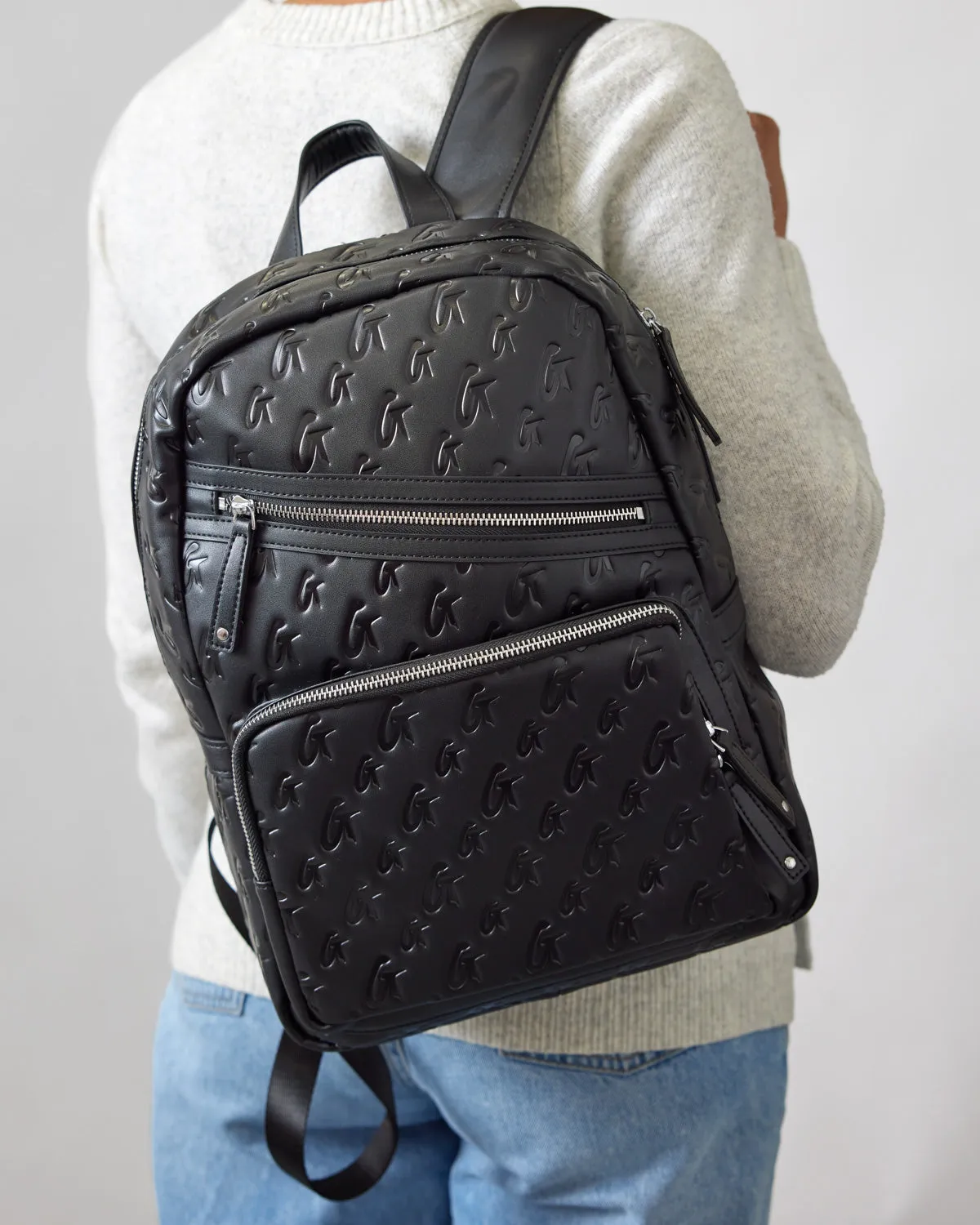 MONOGRAM UNISEX BACKPACK - BLACK