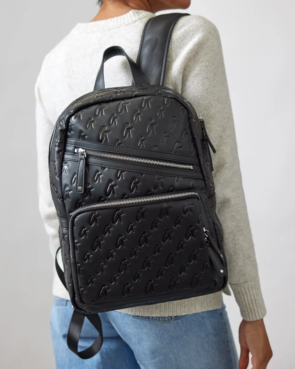 MONOGRAM UNISEX BACKPACK - BLACK
