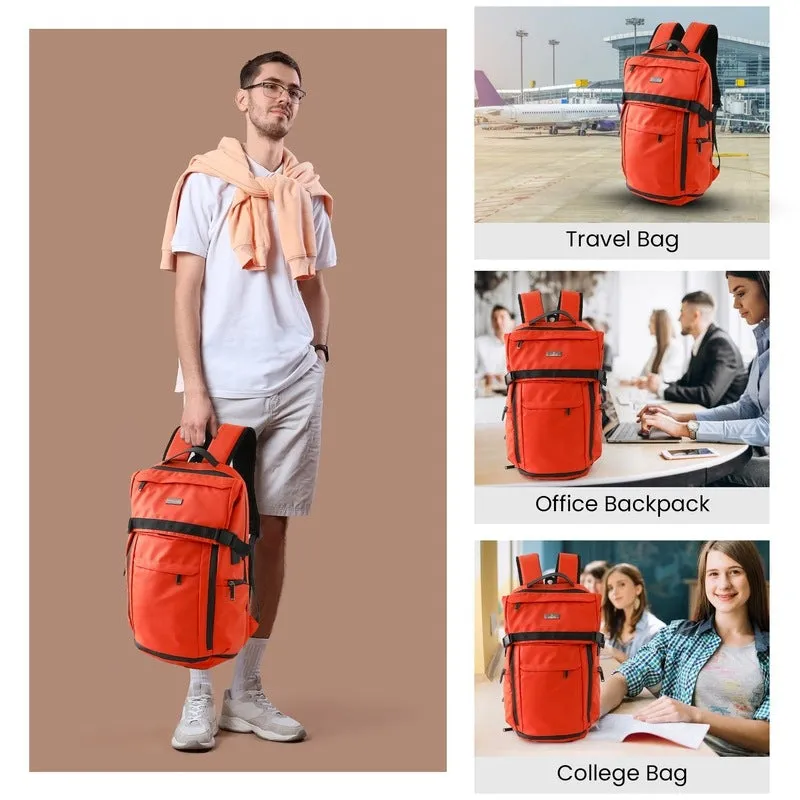 Multipurpose Laptop Bag with Large Capacity & Comfort | Backpack for Travel & Work | Orange