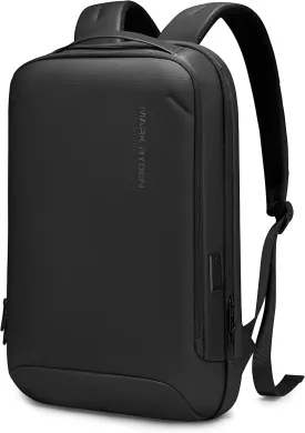 Muzee Laptop Backpack for Men,Slim Business Backpack With USB Plug Fits 15.6 inch PC,Structured Shell Design