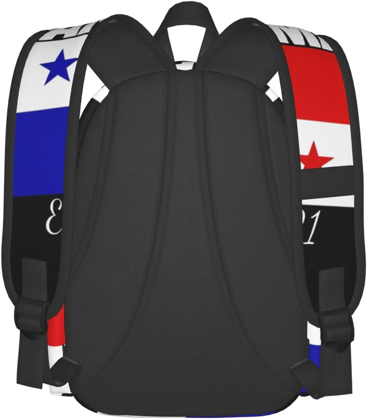 Panama Est. 1821 Pride Panamanian Flag Laptop Commuter Backpack Shoulder Bag Casual Back Pack Daypack Bags With Side Pockets For Work Travel Daily Use