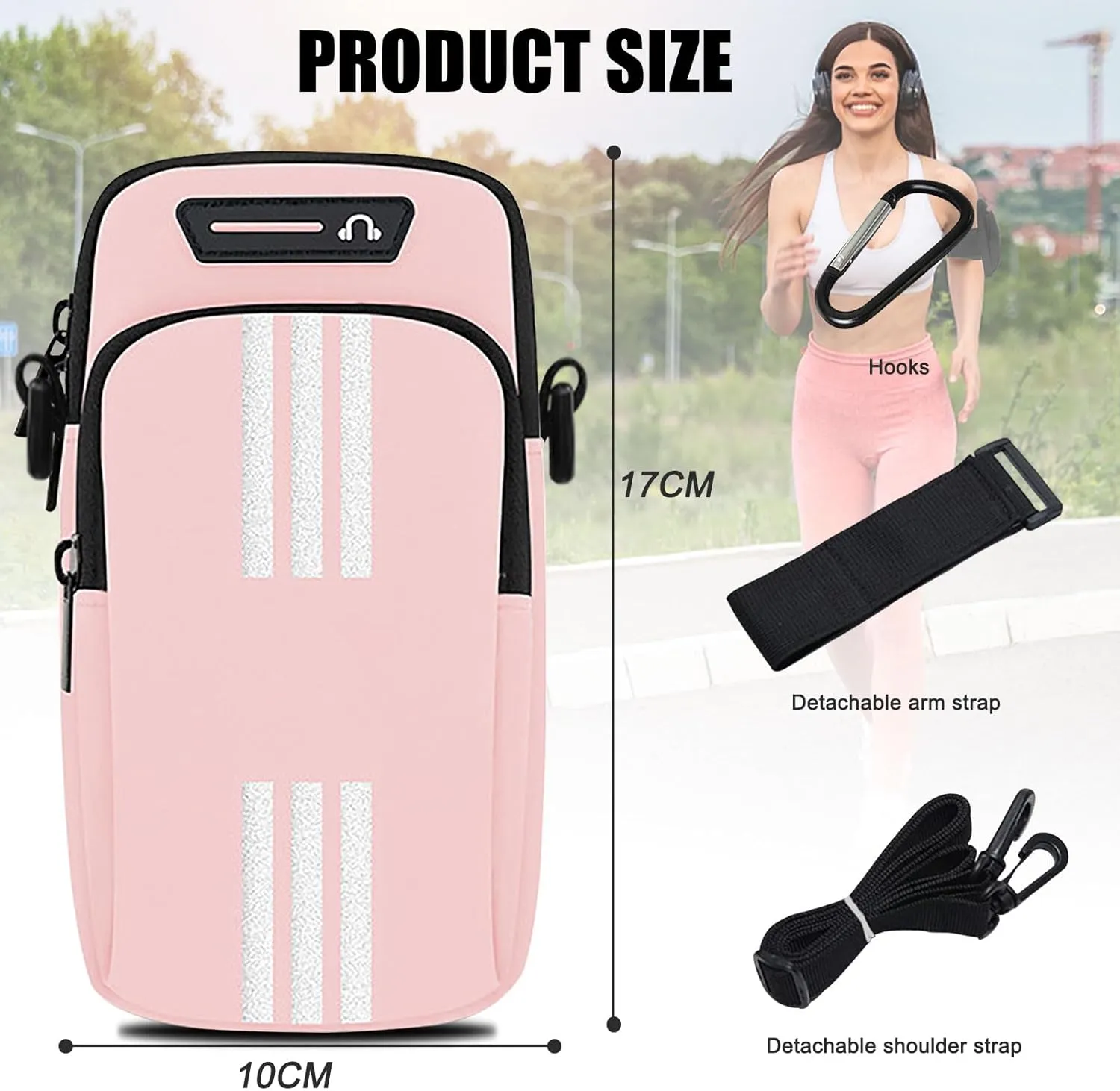 Phone Holder for Running Armband Cell Phone Crossbody Bags for Women Kids,iPhone 16 15 14 13 12 11 Pro Max Xs 16e Xr X 8 Plus SE Mini Pouch,Galaxy S25 S24 Ultra Edge Note 20 Key Arm Bag Bands