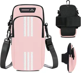 Phone Holder for Running Armband Cell Phone Crossbody Bags for Women Kids,iPhone 16 15 14 13 12 11 Pro Max Xs 16e Xr X 8 Plus SE Mini Pouch,Galaxy S25 S24 Ultra Edge Note 20 Key Arm Bag Bands
