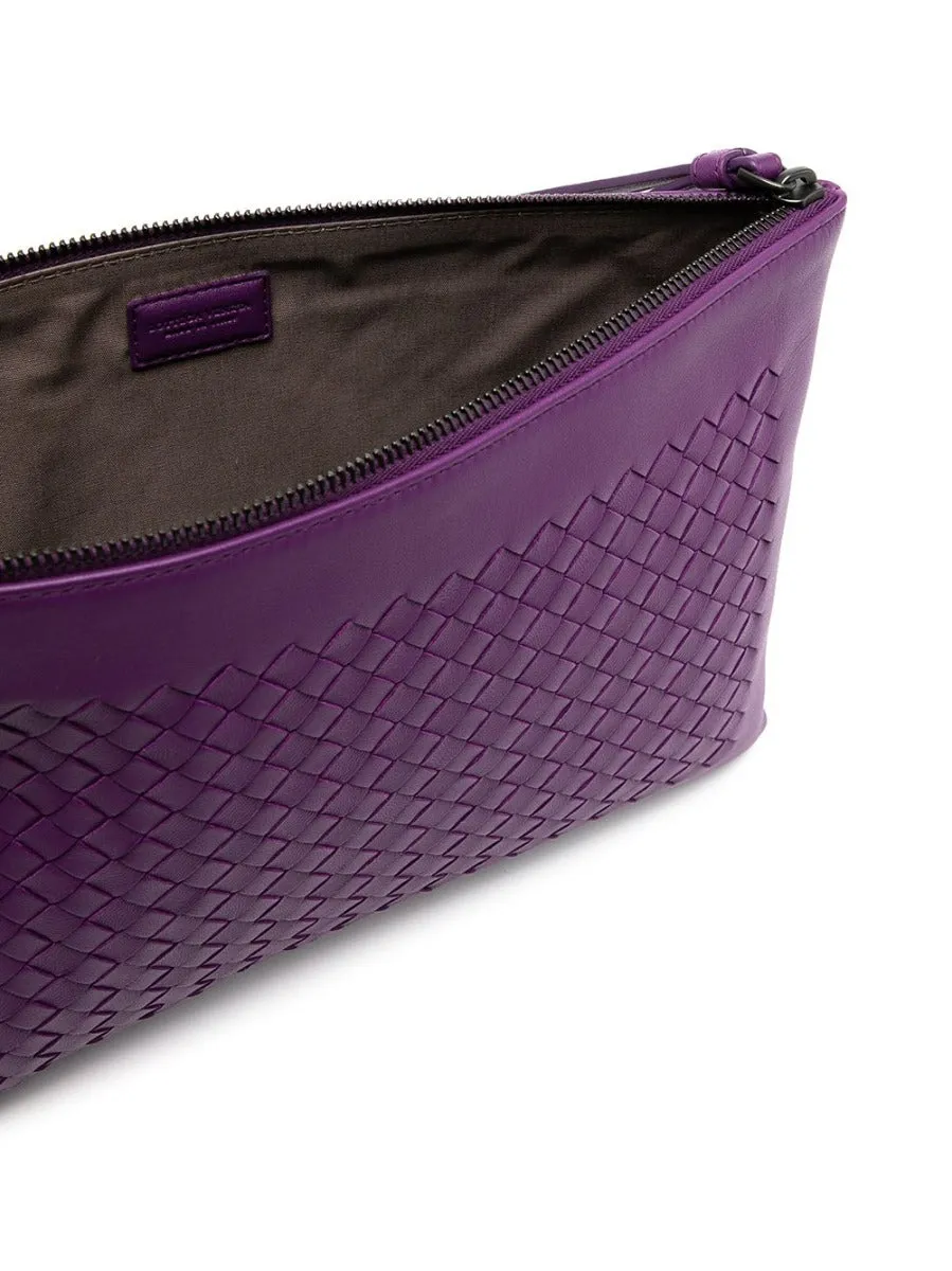 Purple Intrecciato Pouch