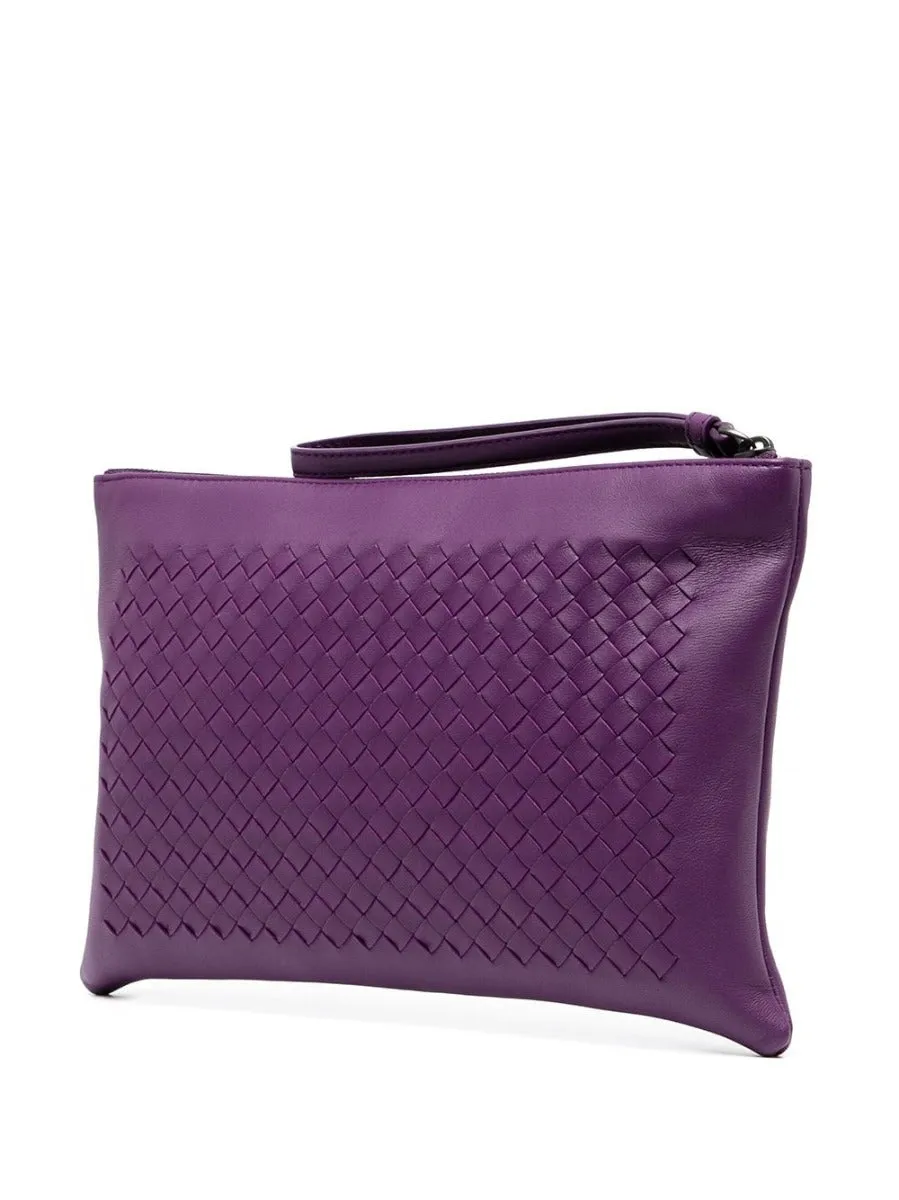 Purple Intrecciato Pouch