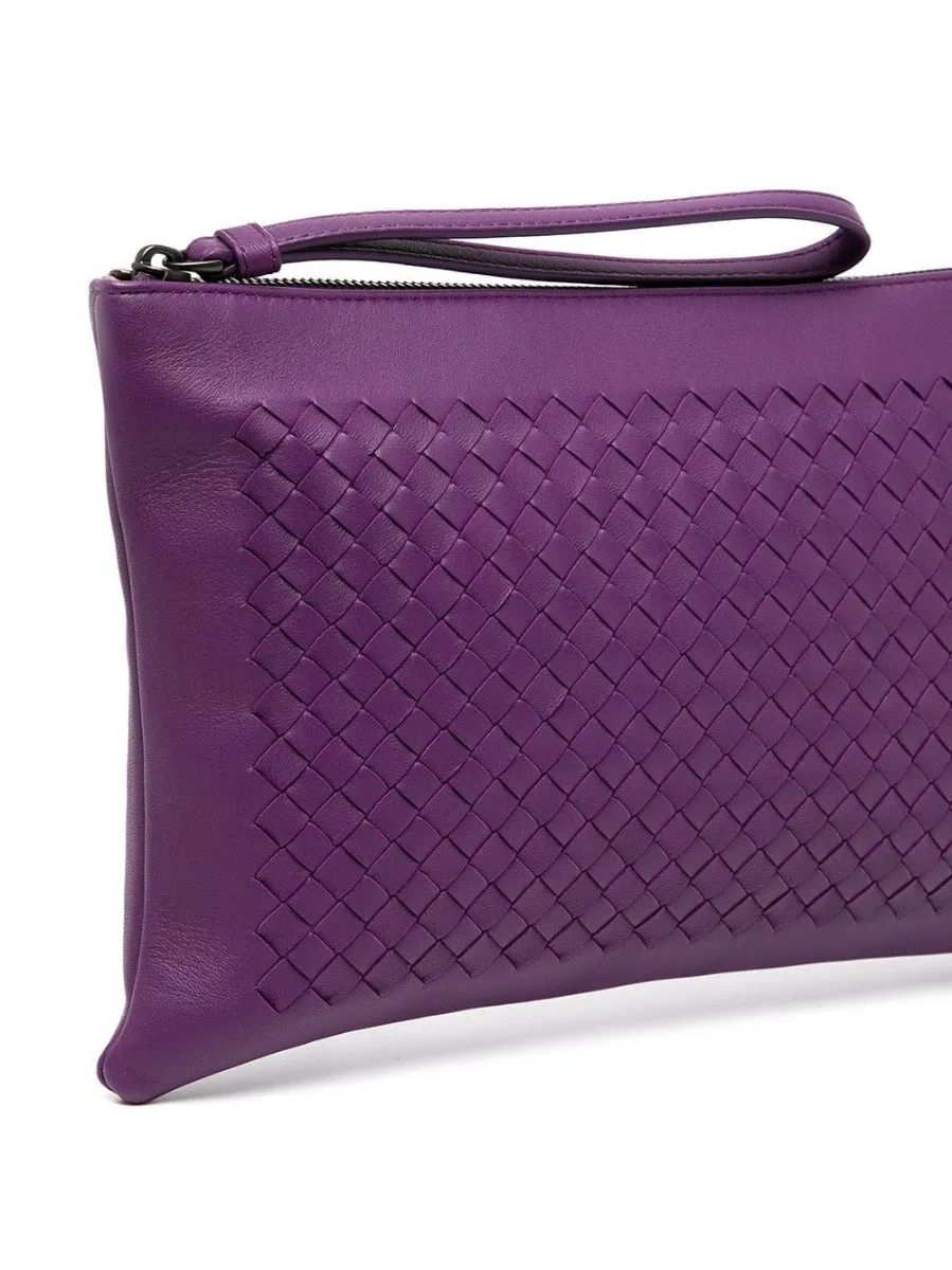 Purple Intrecciato Pouch