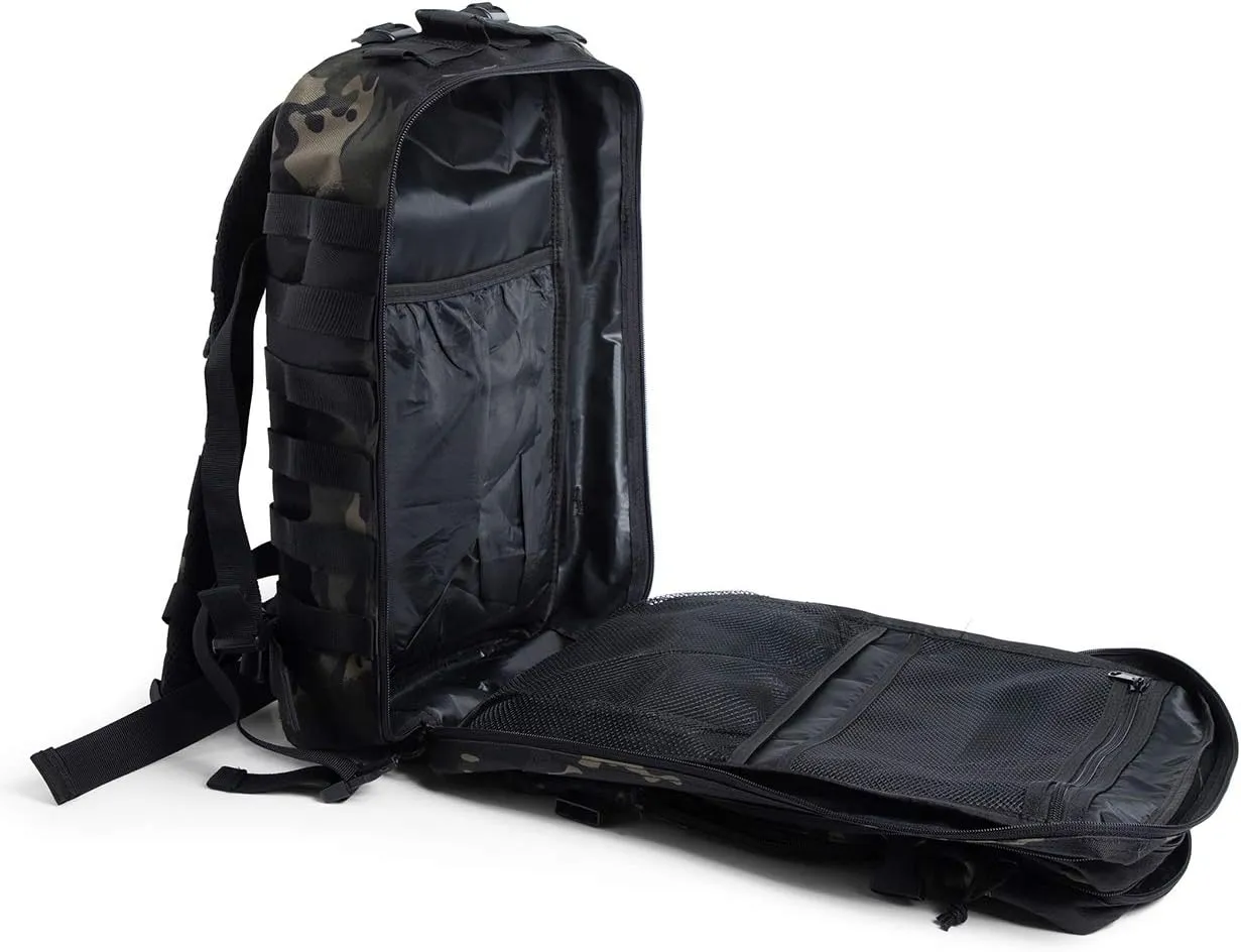 QT&QY 45L Military Tactical Backpacks Molle Army Assault Pack 3 Day Bug Out Bag Hiking Treeking Rucksack