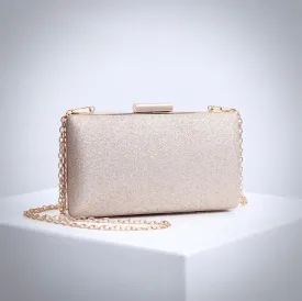 "Rowan" - Champagne Rose Gold Bridal Handbag Clutch