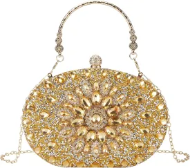 Rhinestone Evening Clutch Purses for Women Evening Weddings,Party Purses Crystal Diamond Glitter Sparkly Handbag