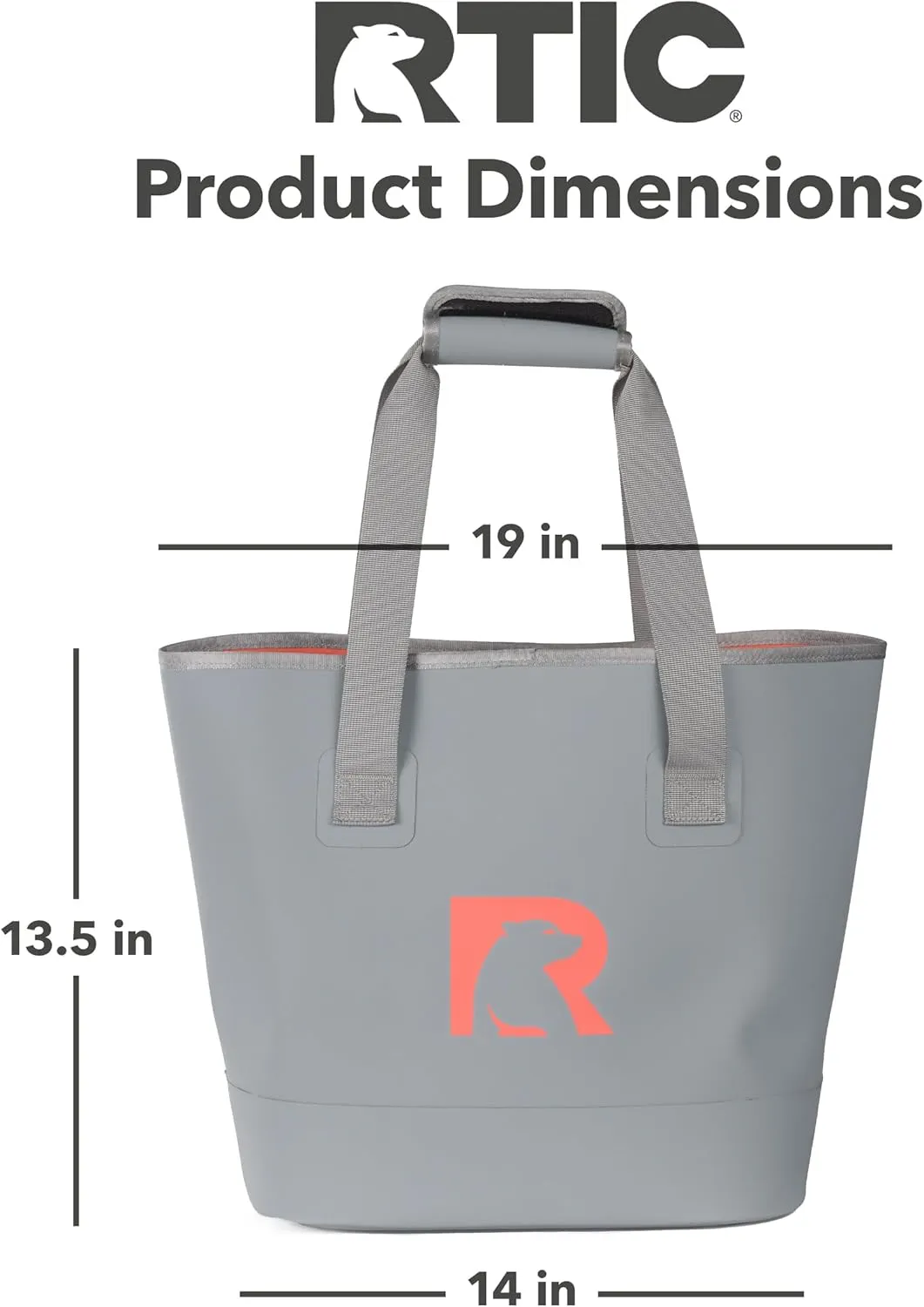 RTIC Ultra-Tough Tote Bag, Waterproof for Beach, Pool, Towel, Grocery, Shopping, Heavy-Duty, Puncture Resistant, Small