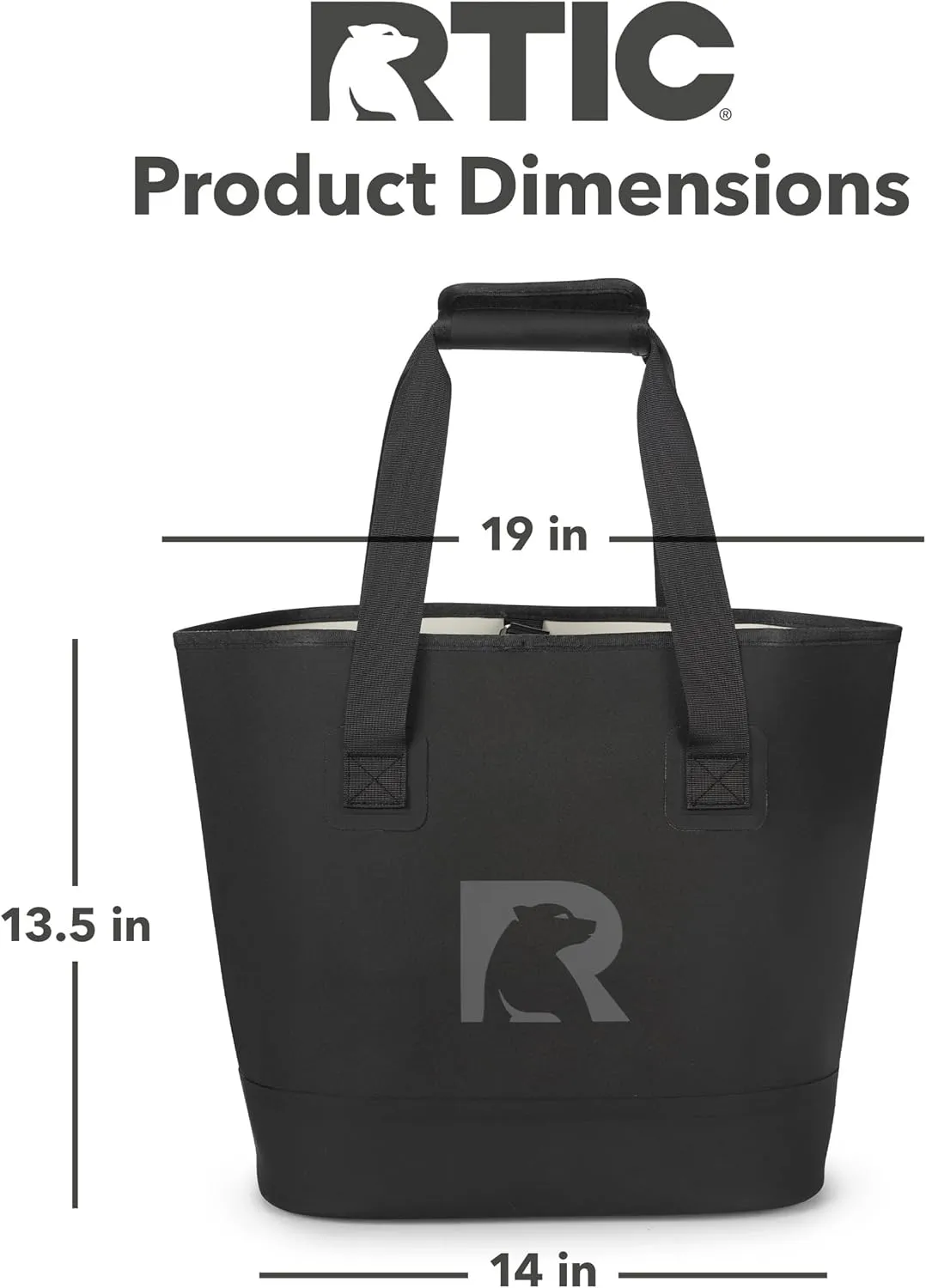 RTIC Ultra-Tough Tote Bag, Waterproof for Beach, Pool, Towel, Grocery, Shopping, Heavy-Duty, Puncture Resistant, Small