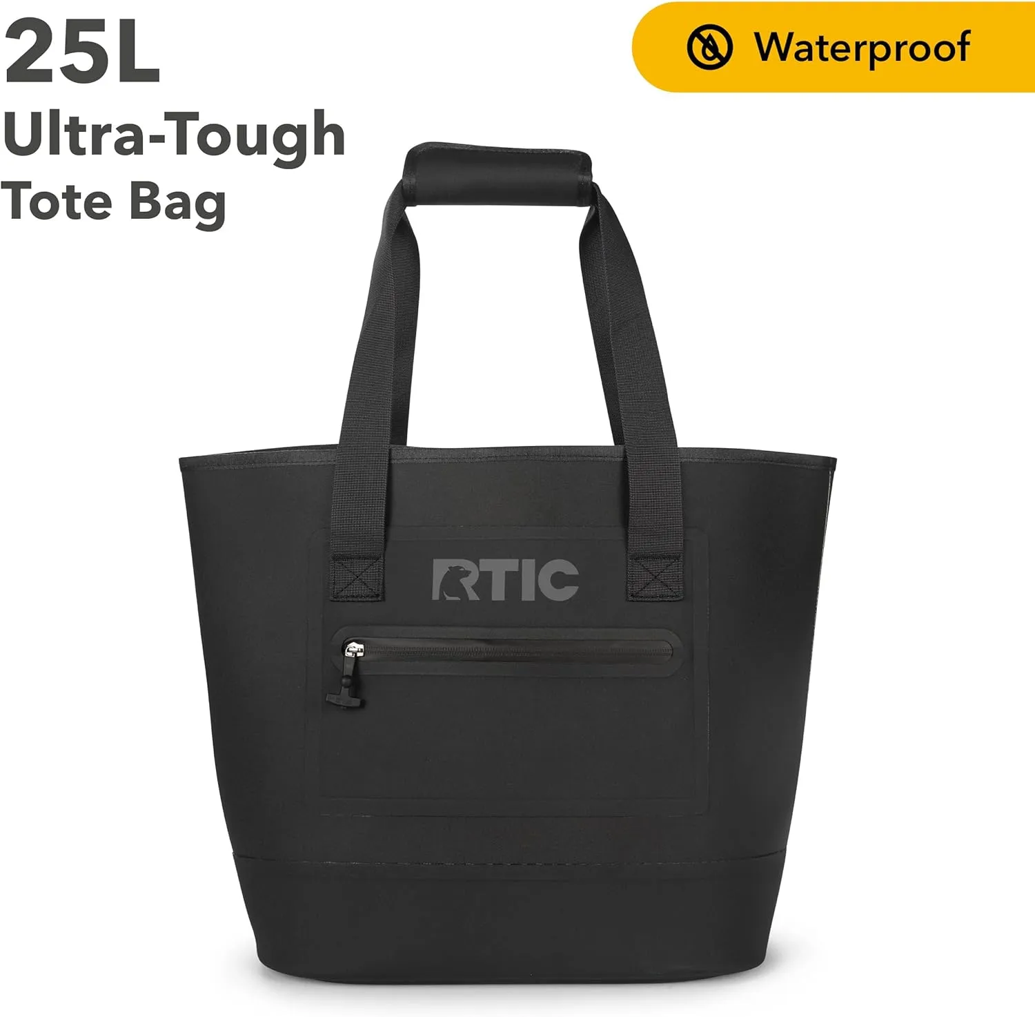 RTIC Ultra-Tough Tote Bag, Waterproof for Beach, Pool, Towel, Grocery, Shopping, Heavy-Duty, Puncture Resistant, Small