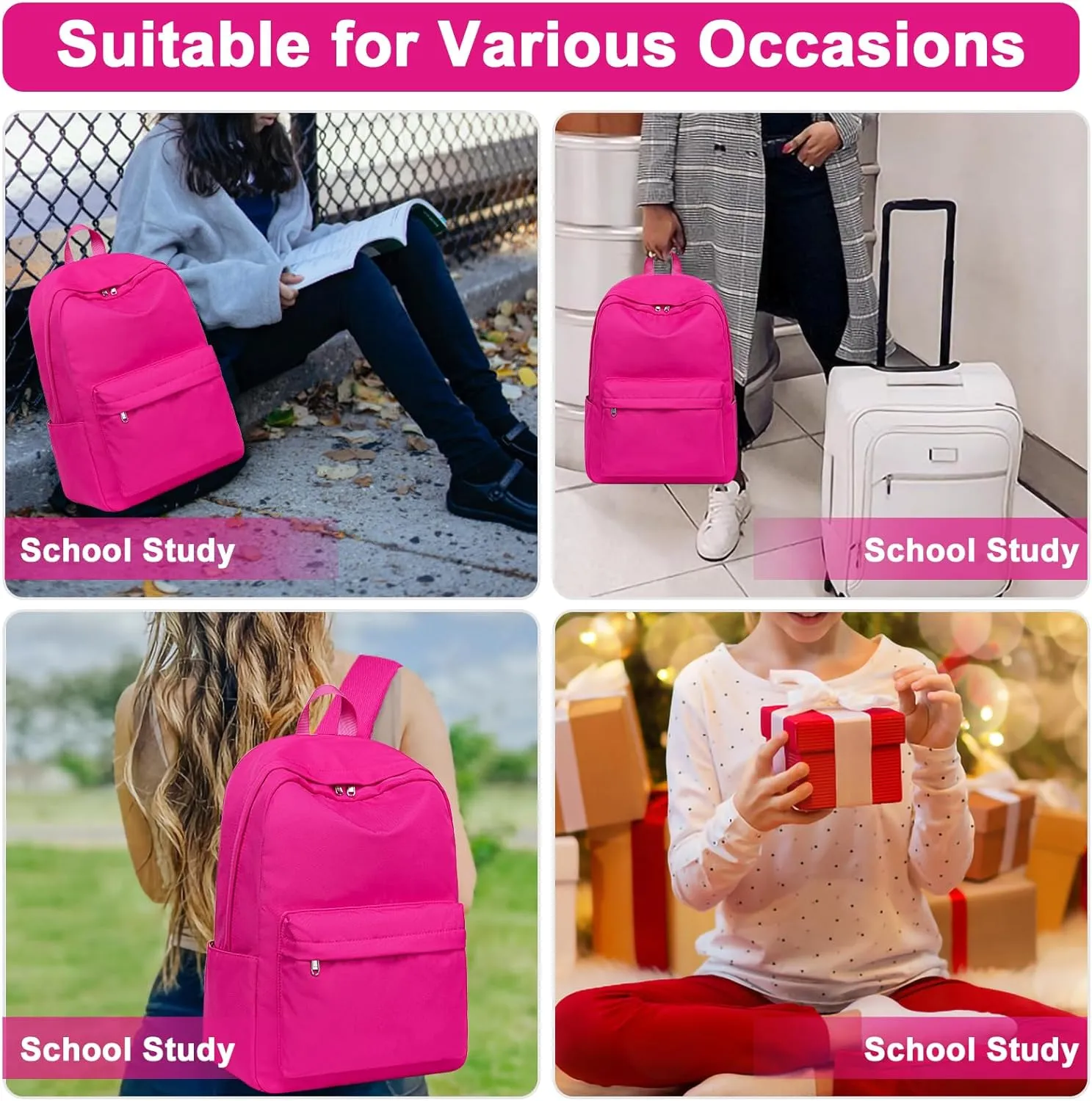 School Backpack for Teen Girls Women Laptop Backpack College Bookbags Middle School Travel Work Commuter Back Pack