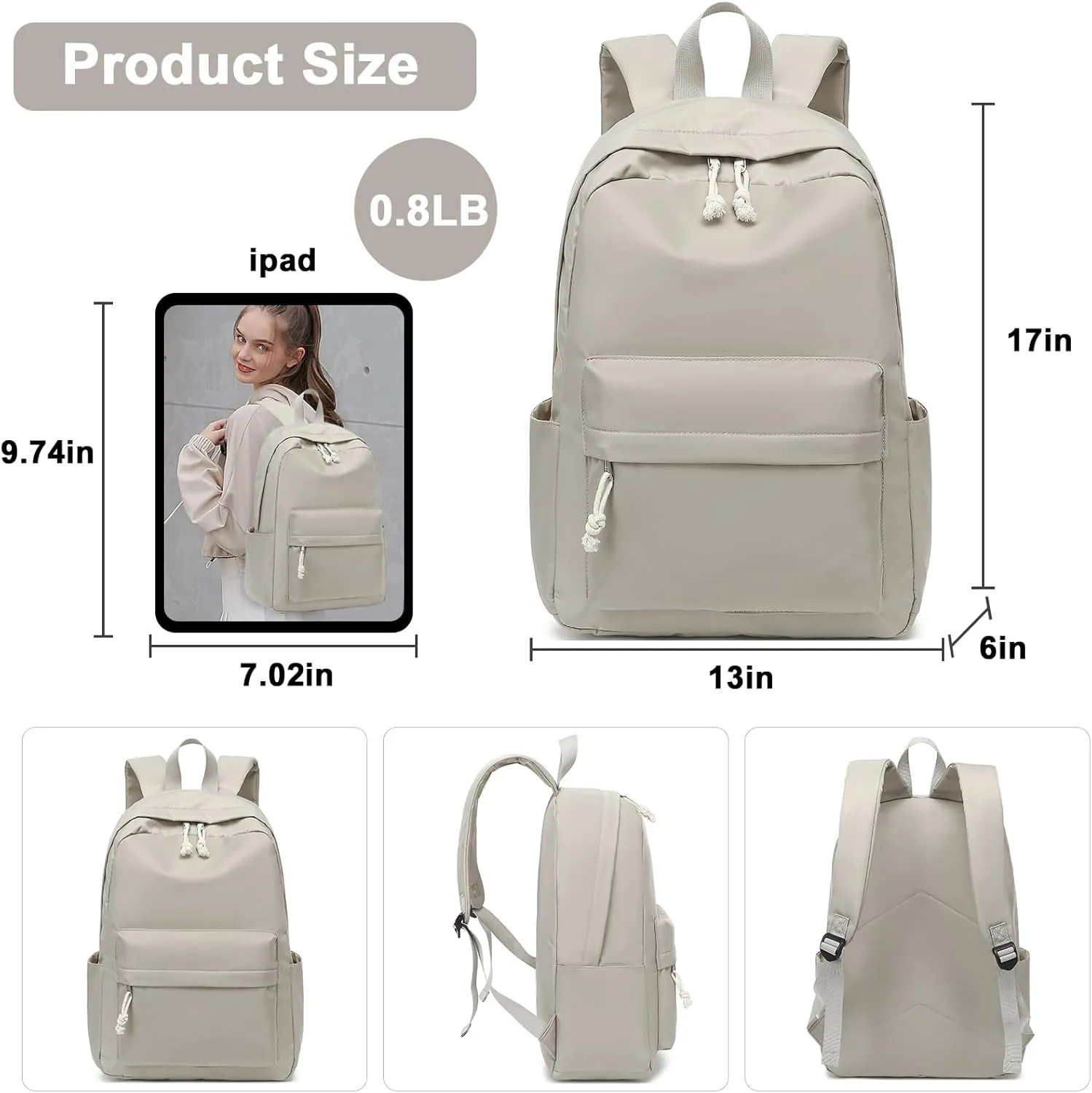 School Backpack for Teen Girls Women Laptop Backpack College Bookbags Middle School Travel Work Commuter Back Pack