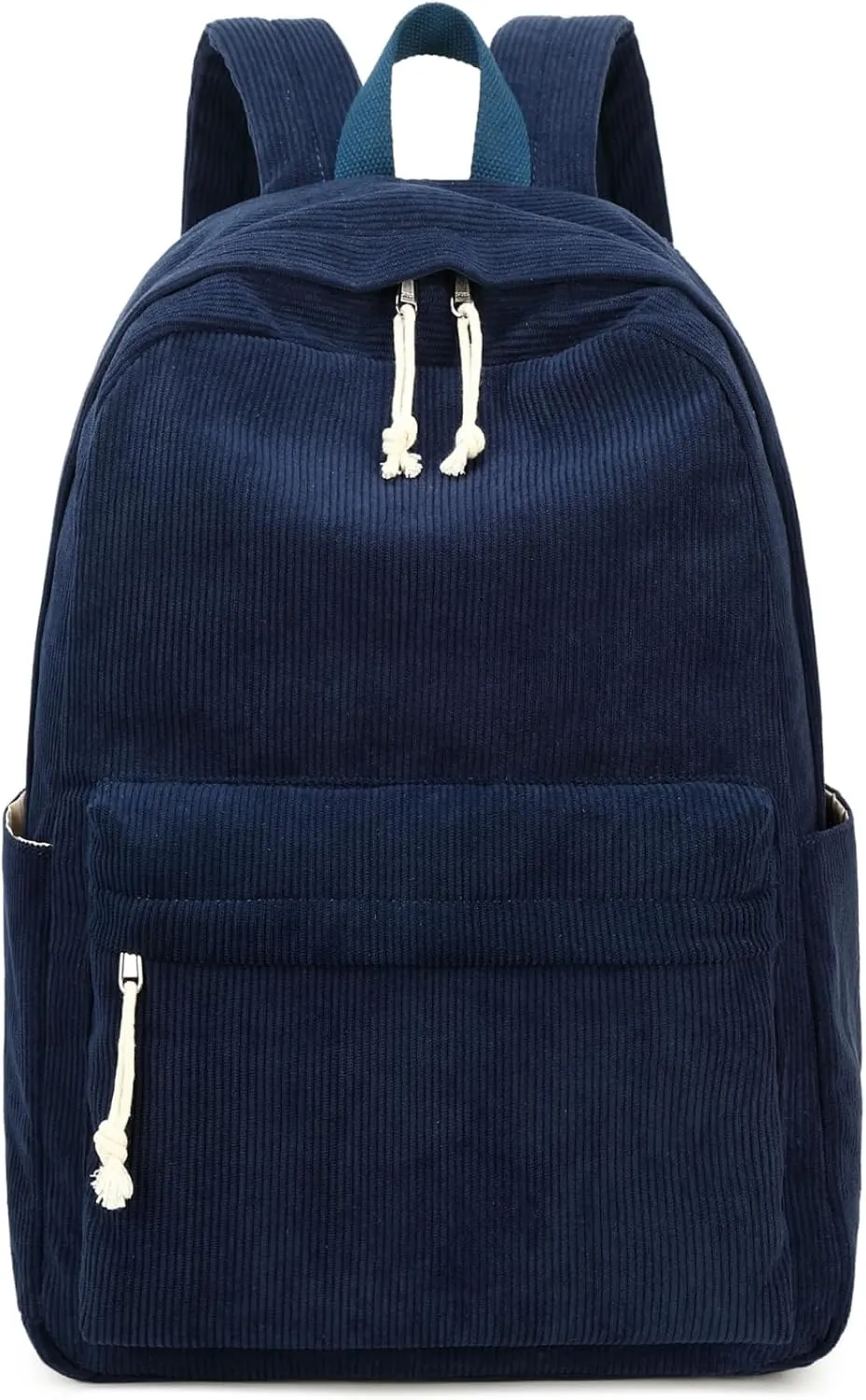 School Backpack for Teen Girls Women Laptop Backpack College Bookbags Middle School Travel Work Commuter Back PackCorduroy navy blue