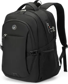 SHRRADOO Anti Theft Laptop Backpack Travel Backpacks with usb Charging Port for Women Men College Backpack Computer Bag Fits 17 Inch Laptop,Grey