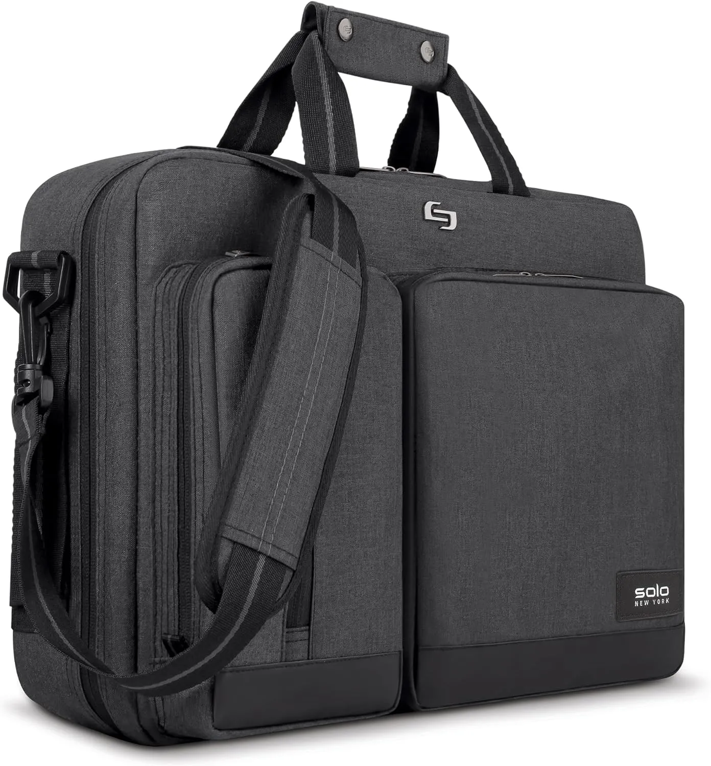 Solo New York Hybrid Briefcase Backpack - Laptop Carrying Bag, Fits 15.6" Computer, Brief for Travel & Work - Duane
