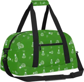 Sport Badminton 18 inch Small Gym Bag for Women and Men, Lightweight Carry On Weekender Bag Mini Duffel Bag for Travel Sports Workout