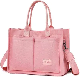 Stylish Canvas Tote Bag for Women Large Durable Light Weight Crossbody Handbag for Everyday Work, Travel, Shopping Bag.