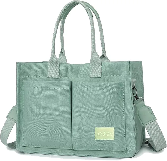 Stylish Canvas Tote Bag for Women Large Durable Light Weight Crossbody Handbag for Everyday Work, Travel, Shopping Bag.