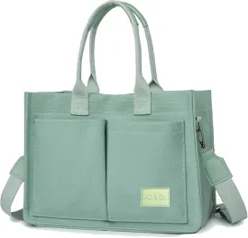 Stylish Canvas Tote Bag for Women Large Durable Light Weight Crossbody Handbag for Everyday Work, Travel, Shopping Bag.